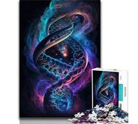 Teenager Puzzles Human DNA in The Space 1000 Piece Jigsaw Puzzle for Adults And Teenagers,Learning Educational Toy for Is Ideal As A Gift for The Whole Family (38x26cm)