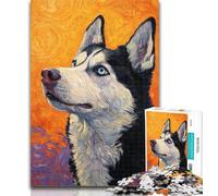 Teenager Puzzles Husky Adult Puzzles 1000 Pieces,Decompressing Intellectual Educational Toy Great Gifts And Toys 26x38cm