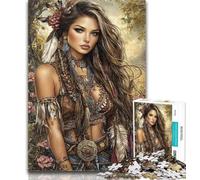 Teenager Puzzles Indian Princess 1000 Piece Jigsaw Puzzle for Adults And Teenagers,Train Your Brain And Hands Birthday Present, Gifts 50x75cm