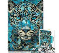 Teenager Puzzles Intricate And Vibrant Leopard 1000 Piece Jigsaw Puzzles for Teenagers,Artistic Wall Decor & Birthday Gift Idea for Friends, Home Office 50x75cm