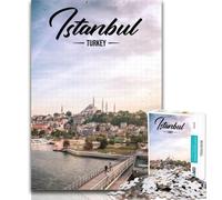 Teenager Puzzles Istanbul Adult Jigsaws 1000 Pieces Difficult,with Fully Interlocking Randomly Shaped Pieces for And 14 Years Old 75x50cm