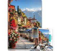 Teenager Puzzles Italian Village Puzzles for Adults Teens 1000 Pieces,Learning Educational Toys Family Games Enhance Love between Couples 50x75cm
