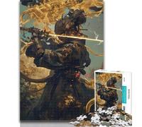 Teenager Puzzles Japanese Female Ninja Warrior Jigsaw Puzzles for Teenagers 1000 Piece,Vibrant And Unique Design Relaxing & Challenging Puzzle Experience 26x38cm