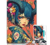 Teenager Puzzles Japanese Geisha Anime 1000 Pieces Jigsaw Puzzles For Teens And Adults,Educational Games Home Decoration Deal As Gifts for The Whole Family 50x75cm