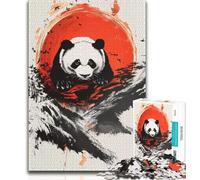 Teenager Puzzles Japanese Style Panda Jigsaws 1000 Pieces for Adults,Birthday Present, Gifts, Wall Art for And Age 14 Years Up (26x38cm)