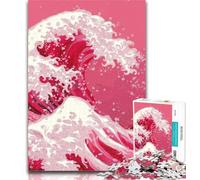 Teenager Puzzles Japanese Style Waves Jigsaw Puzzles for Teenagers 1000 Pieces,Family Game Birthday Gifts.Challenge High Difficulty 26x38cm