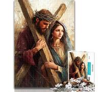Teenager Puzzles Jesus 1000 Pieces Jigsaw Puzzle for Adults& Teens,Train Your Brain And Hands Birthday Present, Gifts 50x75cm