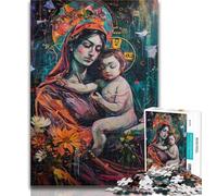 Teenager Puzzles Jesus Graffiti 1000 Pieces Jigsaw Puzzle for Adults& Teens,Train Your Brain And Hands Gifts for Friends And Family 50x75cm