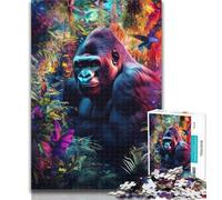 Teenager Puzzles Jungle Chimpanzee 1000 Pieces Jigsaw Puzzle for Adults& Teens,Train Your Brain And Hands Gifts for Friends And Family 26x38cm