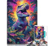 Teenager Puzzles Jungle Dinosaur 1000 Piece Jigsaw Puzzles for Adults Gifts,Challenging Game Toys for Is Ideal As A Gift for The Whole Family 50x75cm