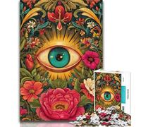 Teenager Puzzles Jungle Eyes 1000 Piece Jigsaw Puzzle for Adults And Teenagers,Train Your Brain And Hands Birthday Present, Gifts 50x75cm