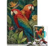 Teenager Puzzles Jungle Parrot 1000 Piece Jigsaw Puzzles for Adults,learning Educational Toys Unique Home Decor And Gifts (38x26cm)