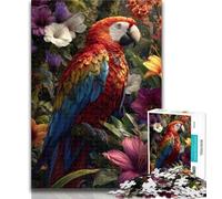 Teenager Puzzles Jungle Parrot Adult Puzzles 1000 Pieces,Learning Educational Toys Family Games Enhance Love between Couples 26x38cm