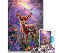 Teenager Puzzles Jungle Sika Deer 1000 Piece Jigsaw Puzzles for Teenagers Gifts,Diy Modern Wall Art Unique Gift Home Decor (50x75cm)