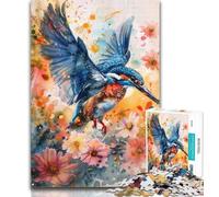 Teenager Puzzles Kingfisher 1000 Pieces Jigsaw Puzzle for Adults& Teens,for Educational Game Challenge Toy Unique Home Decor And Gifts 75x50cm