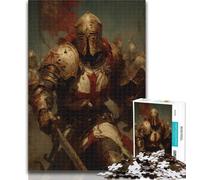 Teenager Puzzles Knight Templar Jigsaw Puzzles for Teenagers 1000 Piece,Vibrant And Unique Design Relaxing & Challenging Puzzle Experience 26x38cm