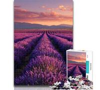 Teenager Puzzles Lavender Garden Adult Puzzles 1000 Pieces,Learning Educational Toys Family Games Enhance Love between Couples 50x75cm