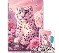 Teenager Puzzles Leopard Jigsaw Puzzles for Teenagers,with Fully Interlocking Randomly Shaped Pieces for And 14 Years Old 50x75cm