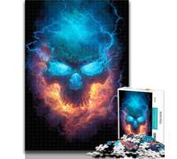 Teenager Puzzles Lightning Skeleton Adult Jigsaws 1000 Pieces Difficult,is Ideal As A Gift for The Whole Family Suitable for And 14 26x38cm