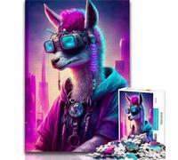 Teenager Puzzles Llama Cute Puzzles for Adults 1000 Pieces,for Age 14+ Impossible Game Best Gift for Adults And Teenagers (38x26cm)