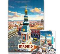 Teenager Puzzles Madrid 1000 Piece Jigsaw Puzzles for Teenagers Gifts,Diy Modern Wall Art Unique Gift Home Decor 26x38cm