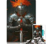 Teenager Puzzles Mighty Medieval Knight 1000 Piece Jigsaw Puzzles for Teenagers Gifts,Unique Birthday And Gifts for for Age 14 26x38cm