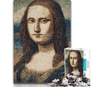 Teenager Puzzles Mona Lisa Jigsaw Puzzles 1000 Pieces for Adults Teens,Toys Educational Games Stress Relieving Wishlist with Santa Claus 26x38cm