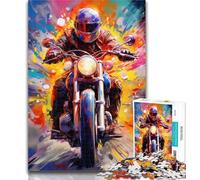 Teenager Puzzles Motorcycle 1000 Piece Jigsaw Puzzles for Teenagers Gifts,Diy Modern Wall Art Unique Gift Home Decor 26x38cm