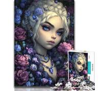 Teenager Puzzles Mysterious Elf Girl Jigsaw Puzzles for Adults,Artistic Wall Decor & Birthday Gift Idea for Friends, Home Office 26x38cm