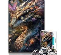 Teenager Puzzles Mysterious Flying Dragon Jigsaws Puzzles 1000 Pieces for Adults Gifts,Learning Educational Toy for Is Ideal As A Gift for The Whole Family 26x38cm