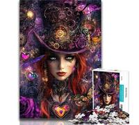 Teenager Puzzles Mysterious Witch 1000 Pieces Jigsaw Puzzle for Adults& Teens,Train Your Brain And Hands Gifts for Friends And Family 26x38cm