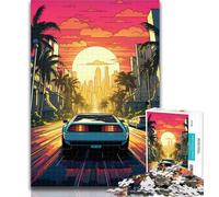 Teenager Puzzles Neon Cool Sports Car Jigsaw Puzzles for Adults 1000 Piece,Decompressing Intellectual Educational Toy Birthday Present, Gifts 50x75cm