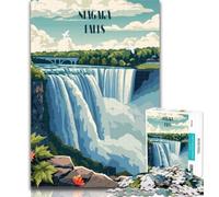 Teenager Puzzles Niagara Falls Adult Puzzles 1000 Pieces,Toys Educational Games Stress Relieving Parent-child Interaction 75x50cm
