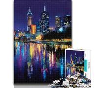 Teenager Puzzles Night City Landscape Jigsaw Puzzles for Adults 1000 Piece,Decompressing Intellectual Educational Toy Birthday Present, Gifts 50x75cm