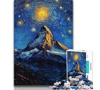 Teenager Puzzles Night Sky Snow Mountain Puzzles for Teenagers 1000 Pieces,Educational Game for Birthday, Chrismas for Ages 14+ 26x38cm
