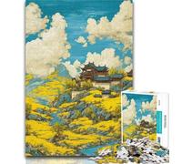 Teenager Puzzles Night sky Style Temple 1000 Piece Jigsaw Puzzles for Teenagers,Artistic Wall Decor & Birthday Gift Idea for Friends, Home Office 50x75cm