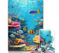 Teenager Puzzles Ocean World Jigsaw Puzzles for Adults,Artistic Wall Decor & Birthday Gift Idea for Friends, Home Office 50x75cm