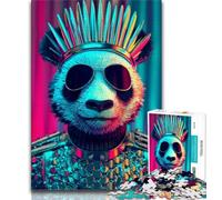 Teenager Puzzles Panda 1000 Piece Jigsaw Puzzle for Adults Teens,Charcoal Art Staycation Kill Time for Home Decoration (26x38cm)