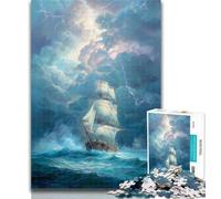 Teenager Puzzles Pirate Ship 1000 Pieces Jigsaw Puzzle for Adults& Teens,Artists Collection, Fine Art for Age 14 Years Up 50x75cm