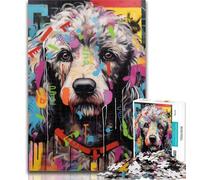 Teenager Puzzles Poodle Graffiti 1000 Piece Jigsaw Puzzles for Teenagers Gifts,Diy Modern Wall Art Unique Gift Home Decor 26x38cm