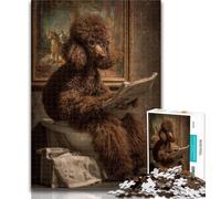 Teenager Puzzles Poodle in The Toilet Jigsaw Puzzles for Teenagers 1000 Pieces,Vibrant And Unique Design Relaxing & Challenging Puzzle Experience 50x75cm