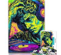 Teenager Puzzles Pop-art Michelangelos David Statue 1000 Piece Jigsaw Puzzle for Adults And Teenagers,Train Your Brain And Hands Birthday Present, Gifts 50x75cm