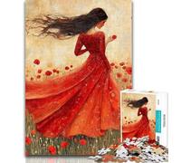 Teenager Puzzles Poppy Girl 1000 Piece Jigsaw Puzzles for Adults Gifts,Challenging Game Toys for Is Ideal As A Gift for The Whole Family 26x38cm
