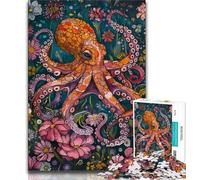 Teenager Puzzles Psychedelic Animal Octopus 1000 Piece Jigsaw Puzzle for Adults Teens,Challenging Game And Family Play Secret Santa Gifts (50x75cm)