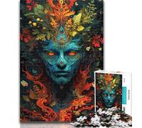 Teenager Puzzles Psychedelic God Adult Jigsaw Puzzles 1000,Decompressing Intellectual Educational Toy Secret Santa Gifts 26x38cm
