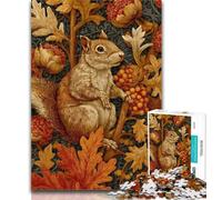 Teenager Puzzles Psychedelic Squirrel 1000 Piece Jigsaw Puzzle for Adults And Teenagers,Train Your Brain And Hands Birthday Present, Gifts 50x75cm