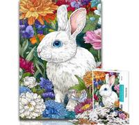 Teenager Puzzles Rabbit 1000 Piece Jigsaw Puzzle for Adults And Teenagers,Train Your Brain And Hands Birthday Present, Gifts 50x75cm