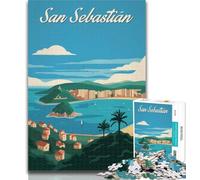 Teenager Puzzles San Sebastián 1000 Pieces Jigsaw Puzzle for Adults& Teens,Toys Educational Games Stress Relieving Unique Home Decor And Gifts 75x50cm