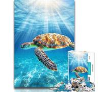 Teenager Puzzles Sea Turtle Jigsaw Puzzles for Teenagers 1000 Piece,Vibrant And Unique Design Relaxing & Challenging Puzzle Experience 26x38cm