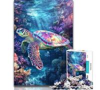 Teenager Puzzles Sea Turtle Jigsaw Puzzles for Teenagers 1000 Pieces,Vibrant And Unique Design Relaxing & Challenging Puzzle Experience 26x38cm